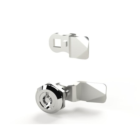 Saginaw Control & Engineering LATCH, 1/4-TURN w/ 5mm D. BIT INSERT CHROME SCE-DL5MDB